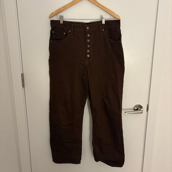 Levi’s ribcage straight brown ankle jeans - Picture 1 of 2